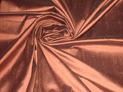 Soie dupioni brun clair en 137 cm, tissu idéal pour rideaux et décoration de salon