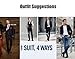 SPTALLFITJSV Navy Blue Suits for Men Regular Fit Navy Blue Pant Suit Set for Wedding Groomsmen Suits for Wedding Peak Lapel Homecoming Outfits for Men Fashion 2025 L