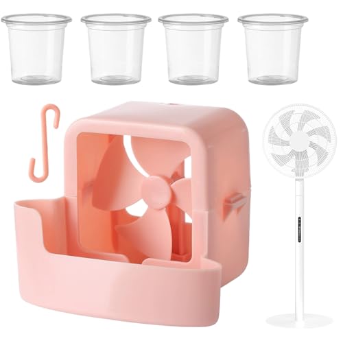 Ventilador portátil con accesorio, de enfriamiento brillante, accesorio enganchable con caja de hielo para balcón terraza pasillo festivales