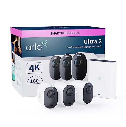 Arlo Ultra 2 (Dreierpack, inkl. Bridge)