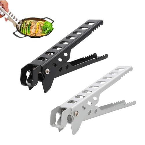 2 Pcs Pan Gripper Camping Kitchen Essentials,Pan Handle,Camping Tongs,Hot Plate Gripper,Anti-Hot...