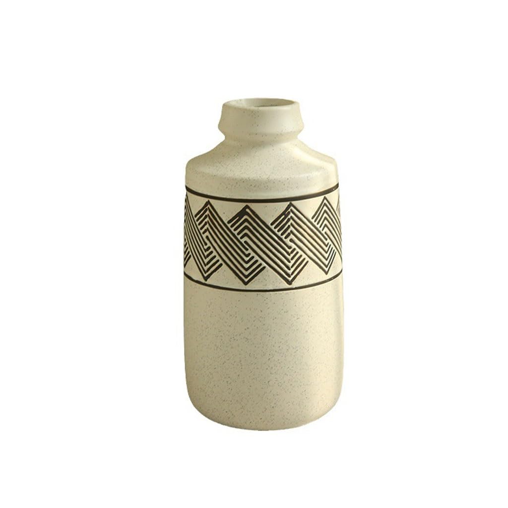 SLEEVE Vases Home Decor Nordic Style Ceramic Vase Simplicity Home Flower Arrangement Dried Flower Living Room Homestay Ornaments(A)