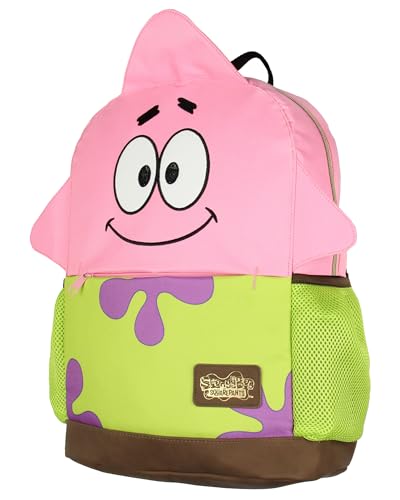 INTIMO SpongeBob SquarePants Patrick Star School Travel Backpack With Faux Leather Bottom 16