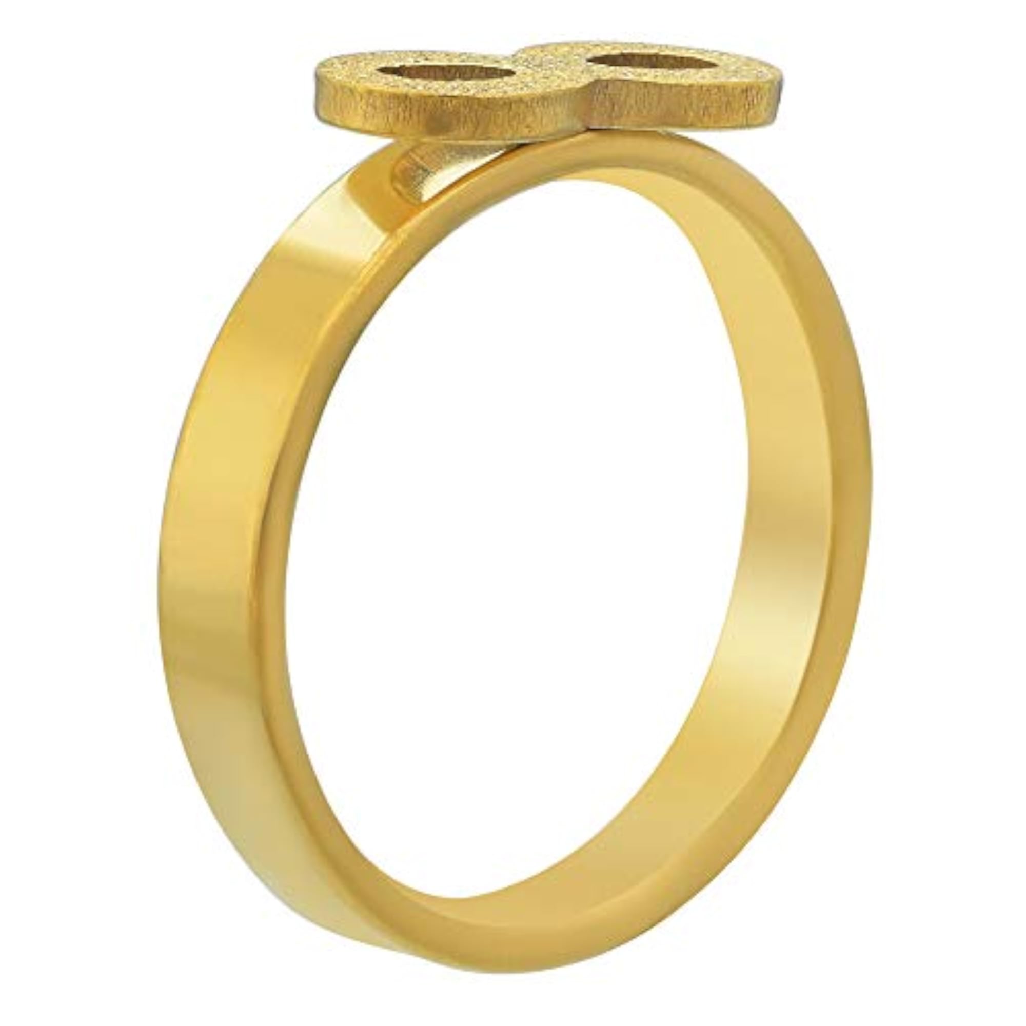 Gold Plated Brass Infinity Design Ring, Unisex