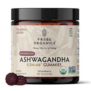 Ashwagandha KSM-66 Gummies for Adults – Pure Organic Root Extract Ayurvedic Supplement Gummy for Men & Women, Focus Mood Support Increase Energy Strength 600mg of Natural KSM66 for Superior Absorption