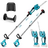 3 in 1 Akku Teleskop Heckenschere kompatibel mit Makita 18V, Akku Grasschere und Strauchschere Messerlänge 220 mm & 130mm, 90°abwinkelbarer Kopf für Strauch und Heckenschnitt (ohne Akku)