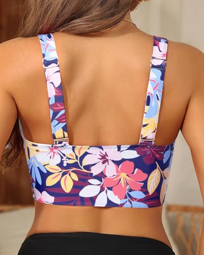 Image of Women's Bikini Top - Supportive Swimsuit for Large Bust - 2025 Cut Out Twist Swim Top