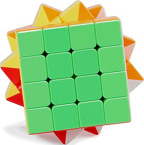 Image of Magic Cube 4x4x4 - Smoothly Stickerless High Speed for Kids, Speedy Stress Buster Brainstorming Puzzle Game, Mind Games for 14 Years and Up, Multi
