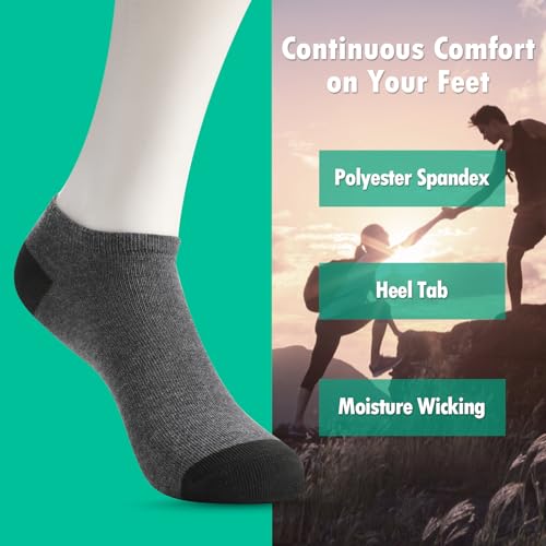 240 Pairs Mens Ankle Socks Cushioned Low Cut Breathable Casual Socks Bulk Pack with Colormatching for Homeless Men Women2