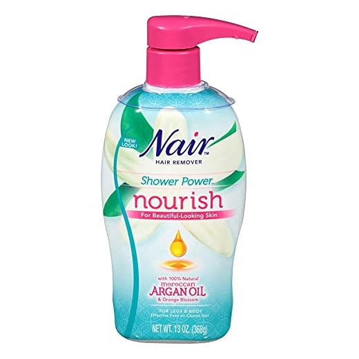 Nair Hair Remover Shower Power Max Argan Oil, 13 Ounce