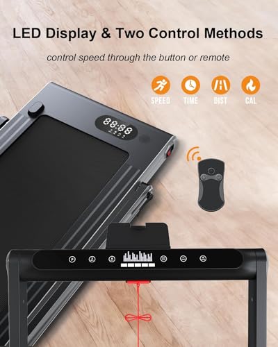 Image of Treadmill Under Desk Walking Pad,2 in 1 Folding Treadmill for Home /Office with Remote Control and APP，Large Screen