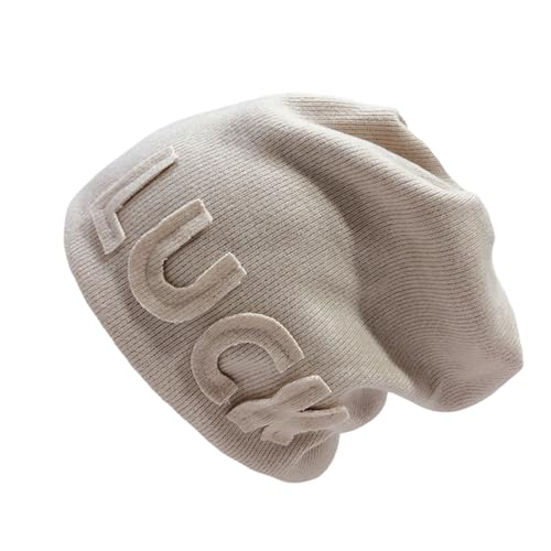 GELIMY Unisex Mens Ladies Fashion Lightweight Breathable Slouch Beanie Knit Cap Hat Headwear (B Beige Modern)