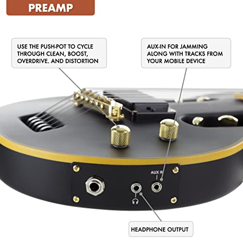 Traveler Guitar 6 String Solid-Body Electric Guitar, Right, Vintage Black (Ec1 Vbkm) #TOP4