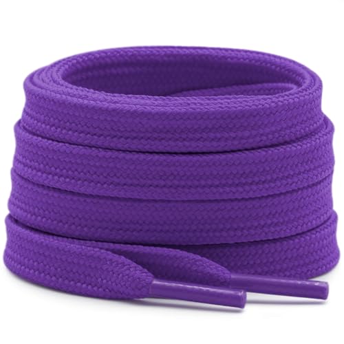 Image of DELELE Solid Flat Shoelaces Hollow Thick Athletic Shoe Laces Strings 2 Pair