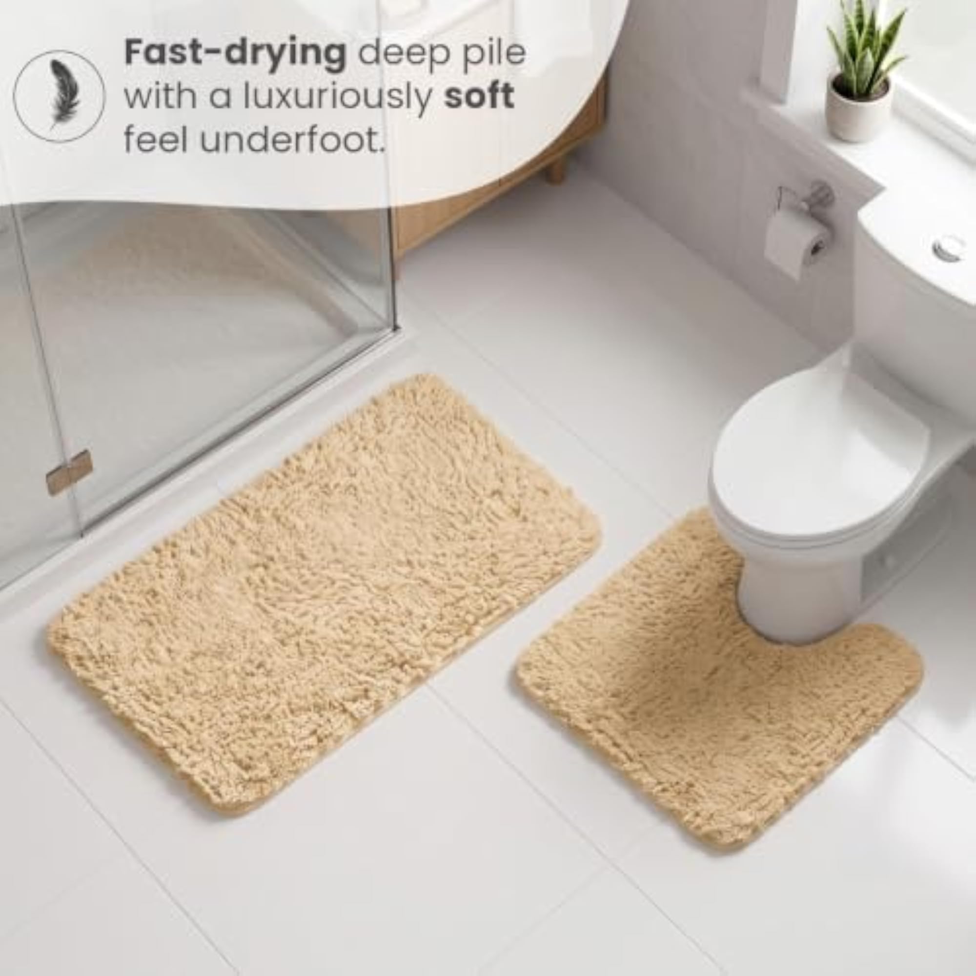 Super Absorbent Microfibre Mat, Beige