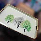 レトロポップ お盆 トレイ 角盆 レタスグリーン 70s 当時物 レトロ