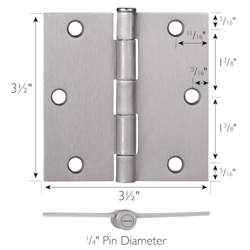 Design House Interior Door Hinge, 3.5", Satin Nickel by Design House - Used condition - Image 2