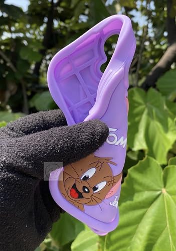 Image of MIDOS Back Cover Compatible with iPhone 16 Plus Soft Silicone 3D Cute Cartoon Full Protective Case for iPhone 16 Plus (Purple)
