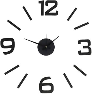 Vococal - Reloj de pared con números adhesivos - Color negro - Moda DIY Reloj de pared