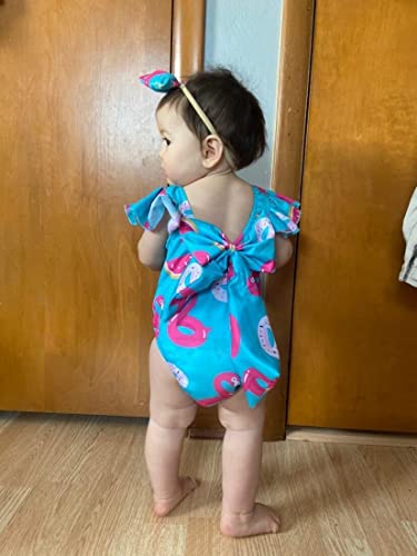 Toddler Baby Girl Flamingo Swimsuit Newborn Girls One Piece Ruffle Bathing Suit With Headband Summer Bikini Swimwear For Infant Girl(Flamingo,0-6 Months) #TOP3