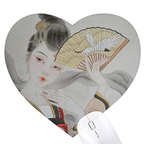 Peinture chinoise jeux de tapis de souris coeur pour un espace de travail zen et poétique