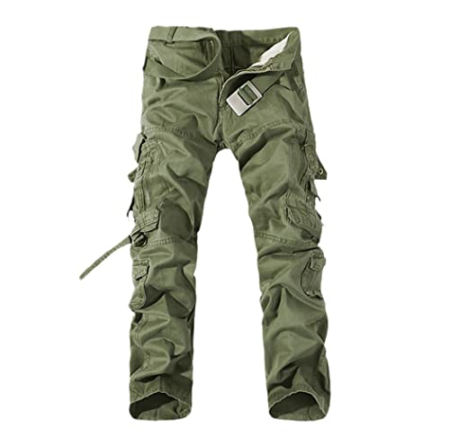 Pantalon cargo militaire homme grande taille confortable en 36