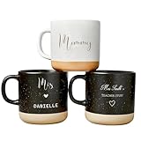 Personalized Ceramic Dad Coffee Mug, Customized Mugs with Name & Logo for Family, Men Women, Engraved 12 Oz Tea Cup for Travel, Microwave Dishwasher, Unique Design Bithday Gifts for Teacher