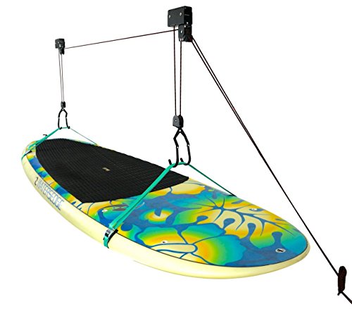 StoreYourBoard SUP and Surfboard Ceiling Storage Hoist, Hi Lift Home & Garage Hanging