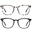 (2pack) Black + Leopard | Anti-blue Light Lens