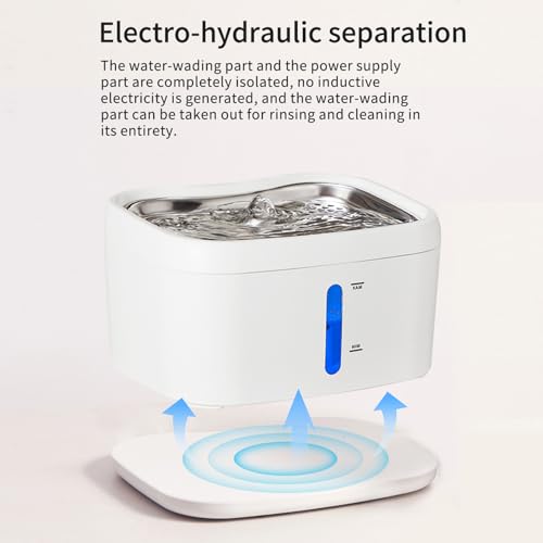 Bebedero automático para gato con filtro y batería 2.5L miniatura 3