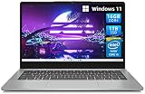 Jumper Ordinateur Portable Windows 11 (Intel Core i5-1035G1, 16Go DDR4, 1To SSD, 8-Thread, Intel UHD Graphics, Type-C, 3* USB 3.0, 14 Pouces IPS FHD Écran, 2.4G/5G WiFi) Clavier AZERTY Français, Gris