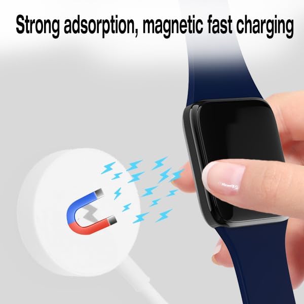 Miniatura 3 de Cargador para Fossil 1 2 3, cargador de reloj inteligente para Fossil 1 2 3, cable de carga para soporte de carga Fossil (negro)