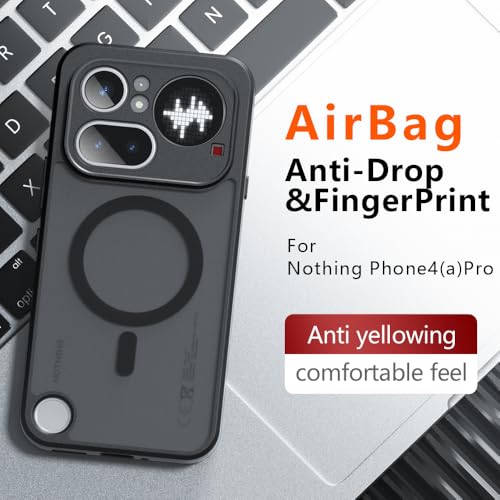 Image of Hybrid Shockproof Back Cover for Nothing Phone 4a Pro Magnetic Mag-Safe Case, Hard PC Back + Soft TPU Bumper, Translucent Smoke Matte Finish, Slim Protective Phone Case (Nothing Phone 4a Pro)