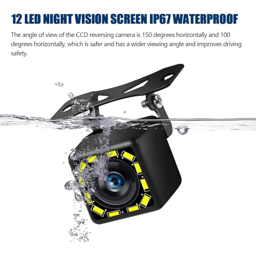 Image of Zufoty HD Backup Camera, IP69 Waterproof Car Rear View Camera, 170 Degree Wide Angle Rearview Reversing Camera, PMD2A-S Clear Night Vision Reverse Cam Kit for Vehicle SUV RV Pickup