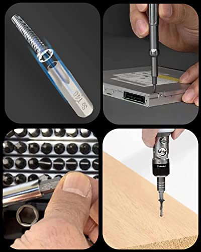 Screwdriver Bit Set Tamper Resistant Security Star Bits Set 14-Piece S2 Steel 1 Inch Long 1/4 Hex Shank With Adaptor T15 T20 T25 T30 Star Drill Bit Set #TOP4