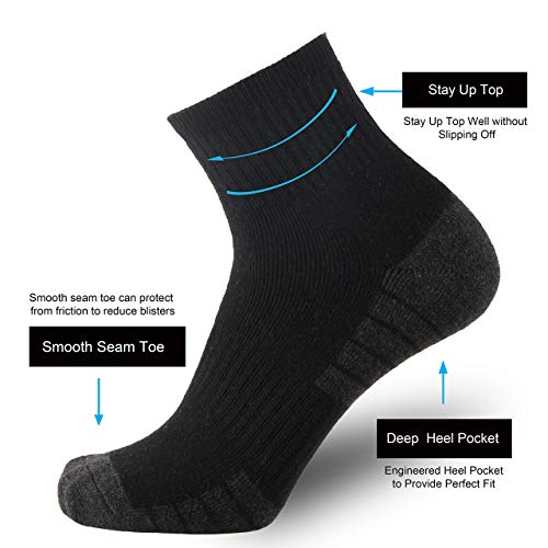 ONKE Max Full Cushion Low Cut Quarter Socks for Men Athletic Running Training Work Thick Warm Moisture Control Anti Blister3