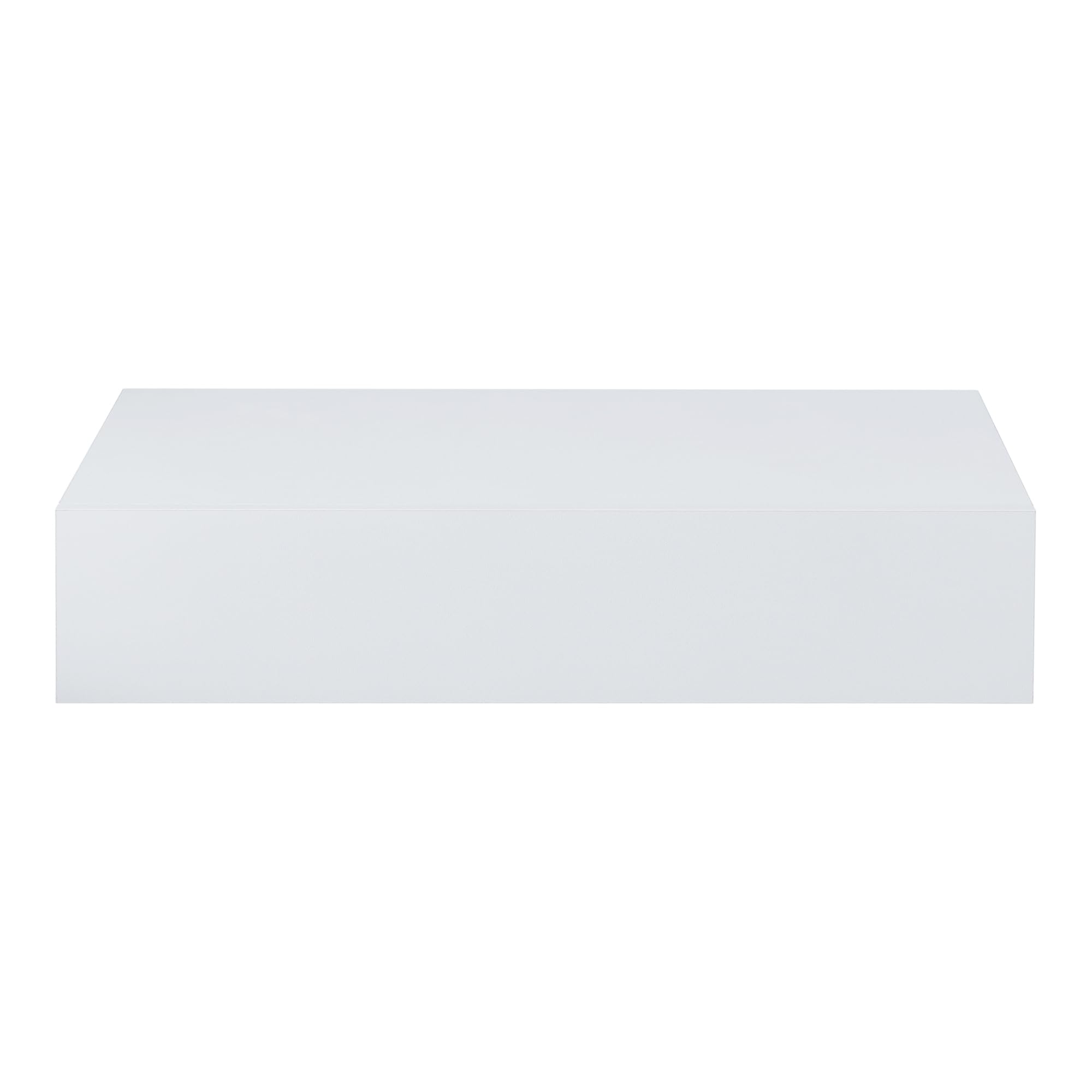 [en.casa] Mensola con Cassetto Consolle da Parete Mensola da Muro Comodino Sospeso con Cassetto 60 x 35 x 12 cm - Bianco