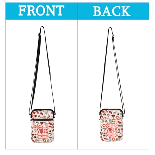 MEIKIUP Casino Vibes Crossbody Bag Casino Gambling Lover Gift Lucky Chip Casino Nights Party Gift Las Vegas Souvenir3