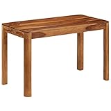  Festnight Mesa de Comedor Extensible de Madera Maciza de sheesham 120x60x76 cm