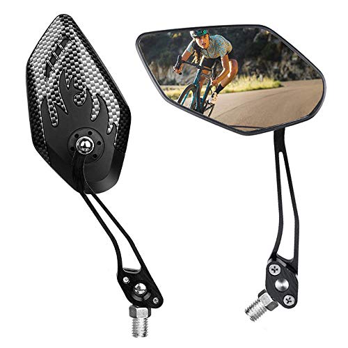Klevsoure Espejos retrovisores de Bicicleta Un par de 360 Grados de rotación Ajustable Manillar Espejo de Bicicleta para Bicicletas eléctricas de Carretera MTB Ebikes