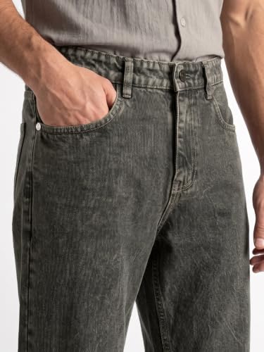 Image of Urbano Fashion Men's Relaxed Fit Washed Denim Jeans Non-Stretchable