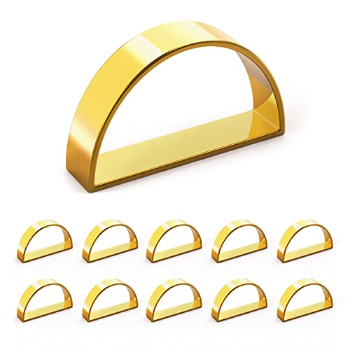 Behok 10 Pack Semicircle Modernist Metal Napkin Rings Stainless Steel Bright Gold For Table Settings Wedding Christmas Party Dinner Table #TOP3