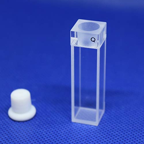 Lab4Us Quartz Fluorescence Cuvette Cells With Stopper Top (Set Of 2) Spectrophotometer Cuvettes Cell, 10Mm Pathlength, 4 Clear Windows, 3.5Ml, 190 Nm- 2500 Nm #TOP4