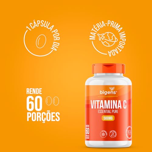 Vitamina C Essential Pure 500mg, 60 Cápsulas, Biogens