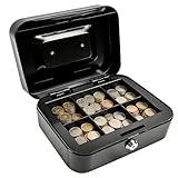 🏪 【Uso Multifuncional para Hogar y Negocio | Ideal para Tiendas, Oficinas y Mercadillos】Esta caja de dinero con llave es muy versátil, permitiendo a los usuarios emplearla como caja de oficina, caja de propinas, depósito de dinero de bolsillo o almacén de documentos importantes, adaptándose a todo tipo de necesidades.