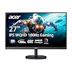 acer Nitro 27 Inch WQHD 2560 x 1440 IPS Gaming Monitor | AMD FreeSync | Up to 180Hz Refresh | Up to 0.5ms | DCI-P3 95% | HDR 10 Support | One Display Port 1.2 & Two HDMI 2.0 | KG271U N3bmiipx