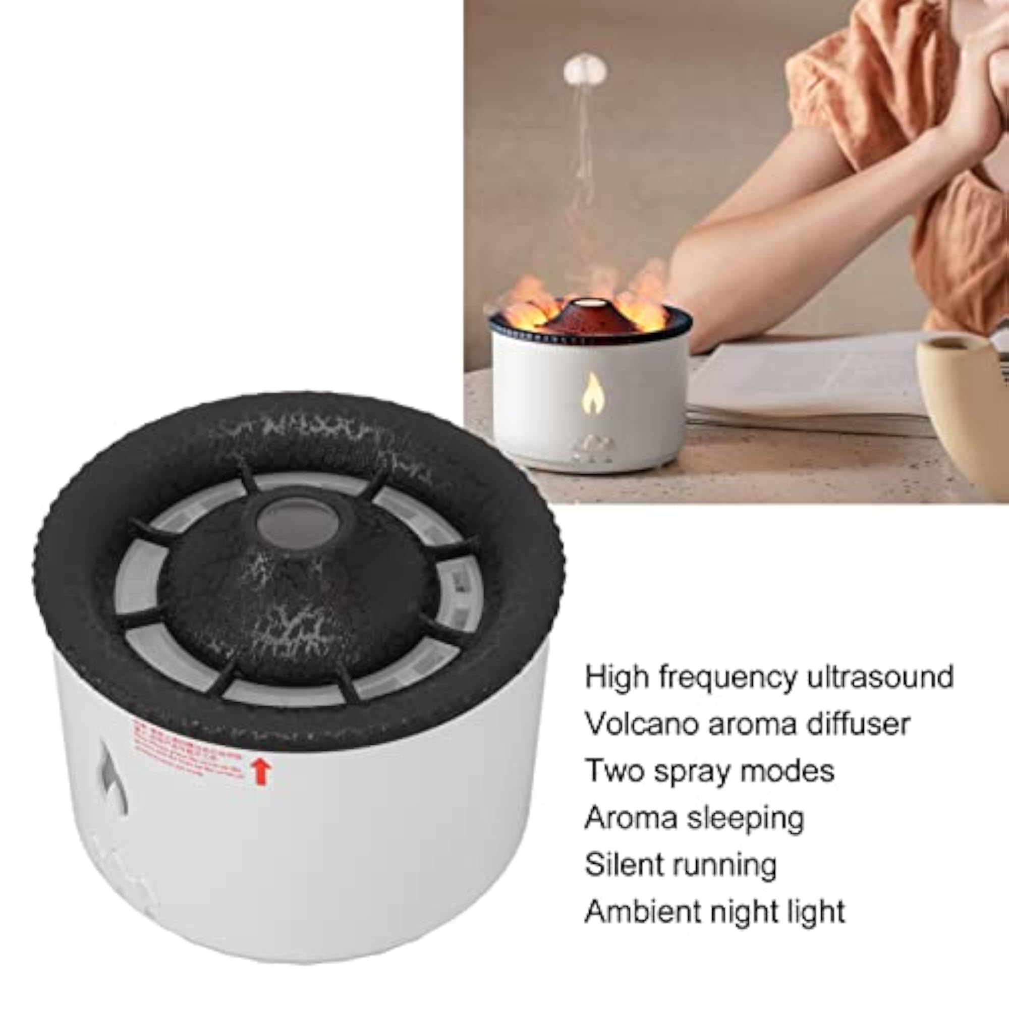 Nano Misting Flame Aroma Diffuser with Remote Control