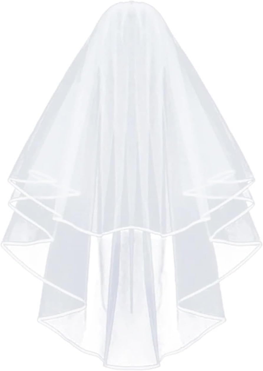 3pcs Veils for Women Wedding Double Veil Brides White Veils Comb White Bridal Shawl Wedding Veil Wedding Wedding Decoration