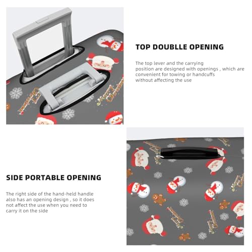 Travel Luggage Cover Merry Christmas Santa Snowflake Snowman Fashion Washable Baggage Suitcase Protector Fit For Luggage X-Large4
