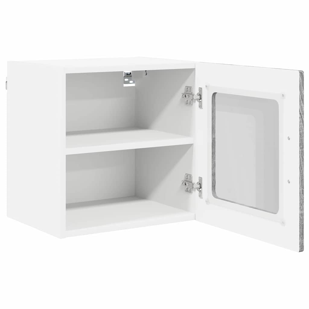 Grauer Küchenschrank Sonoma 40 x 31 x 40 cm aus Holzwerkstoff mit viel Küchenstauraum und praktischem Küchenzubehör für eine Moderne Einrichtung